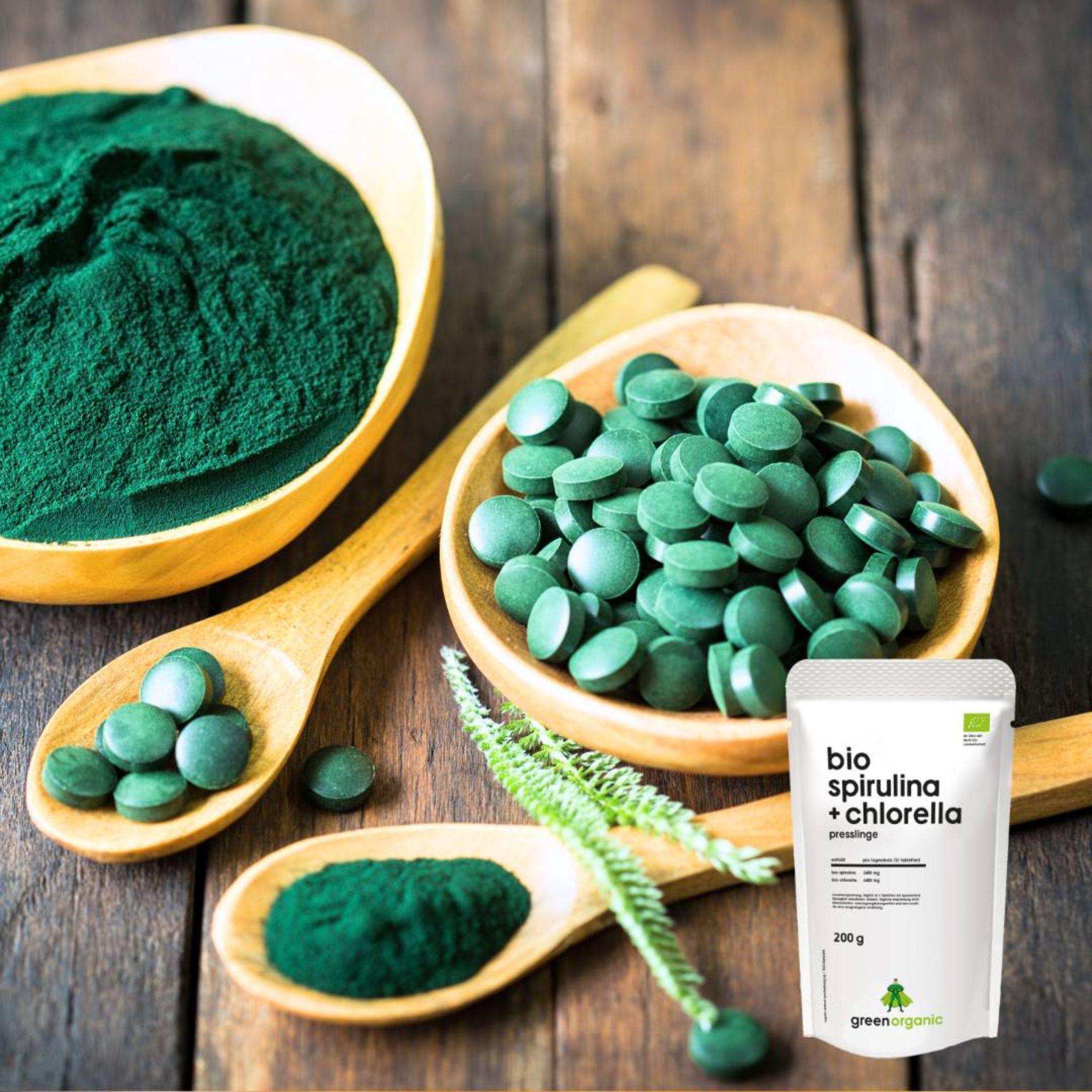 Bio Spirulina & Chlorella Presslinge - 200g