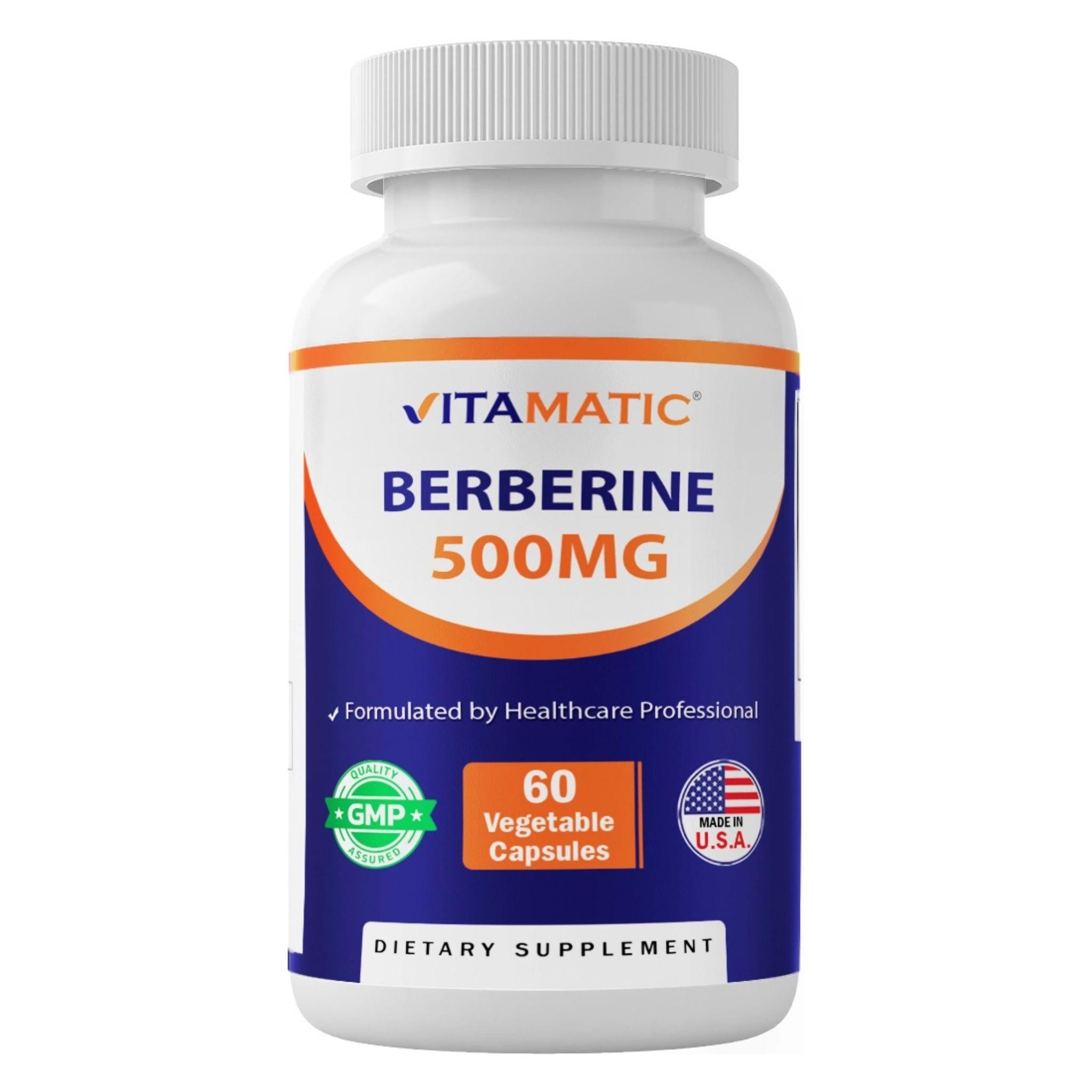 Berberin 500mg - 60 Kapseln - Vitamatic - Abnehmen - Adaptogen - Adaptogene - montcalia.ch