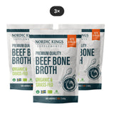 Confezione da 3 brodo di ossa bio in polvere di collagene 500 g