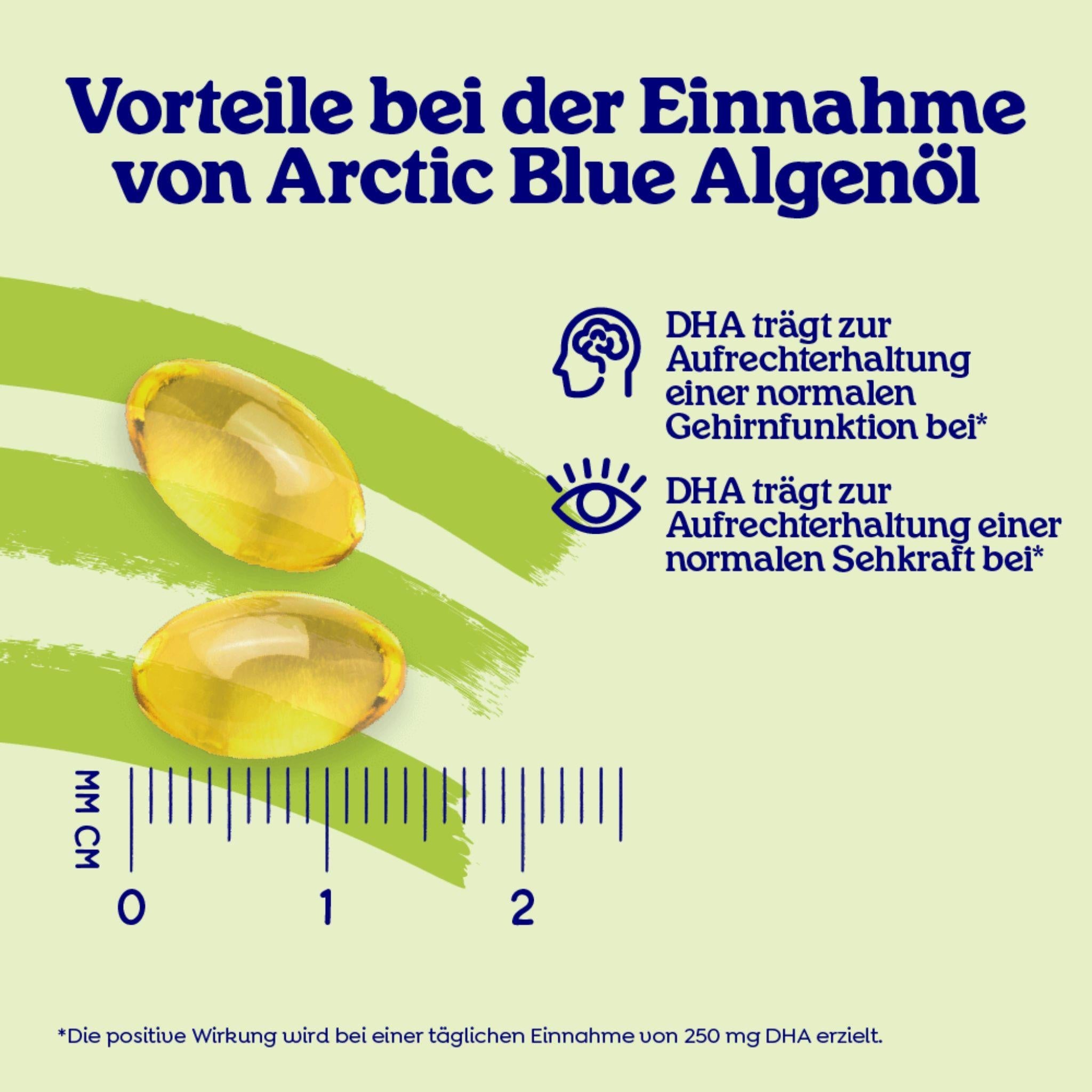 Omega 3 Algenöl Vegan - 60 Kapseln - Arctic Blue - Alaska - Seelachs - Algenöl - Cod liver oil - montcalia.ch