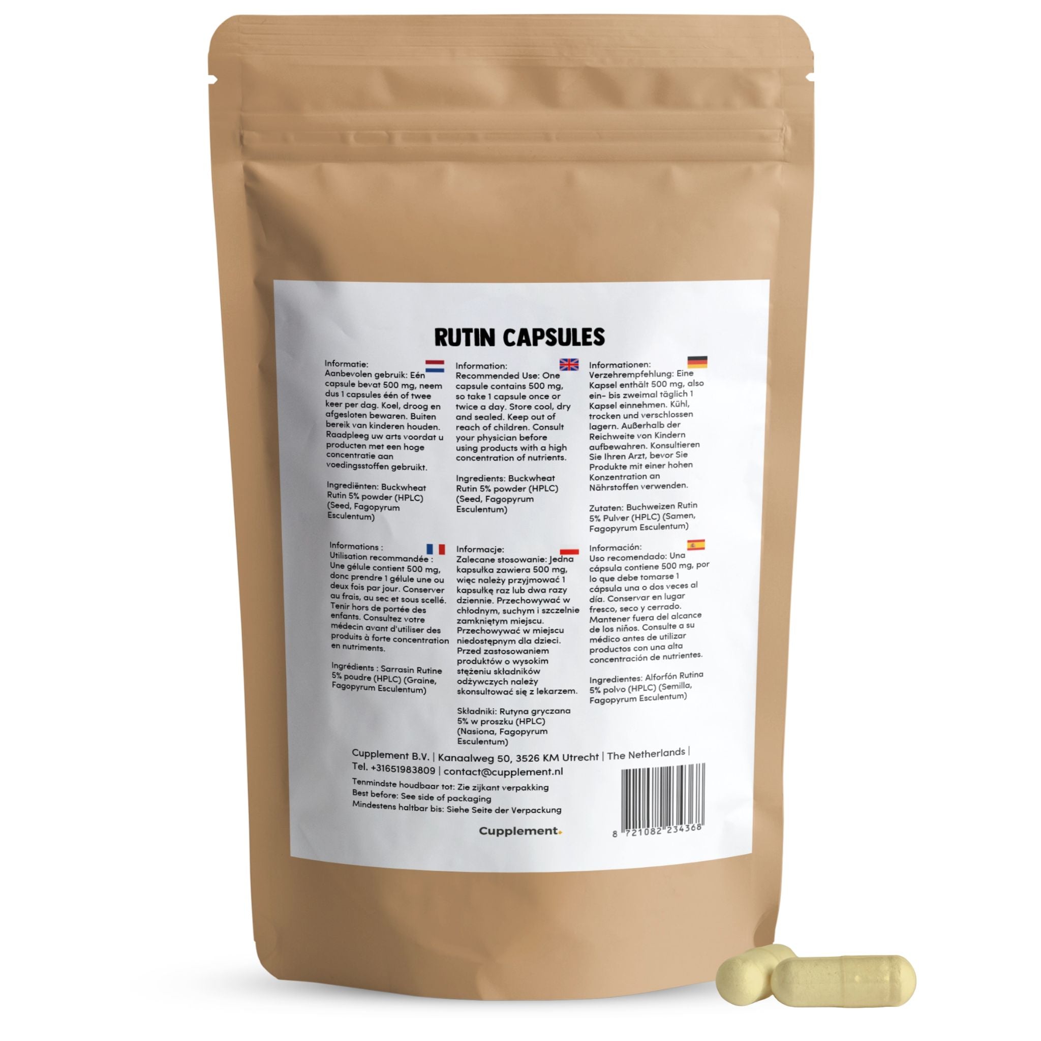 Rutin Extrakt 500 mg - 60 Kapseln - Cupplement - Heilpflanze - Kapseln - Rutin - montcalia.ch