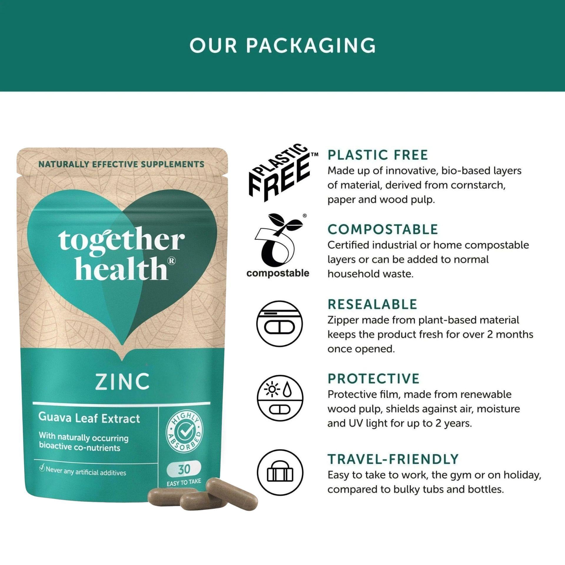 Zink aus Guavenblättern - 30 Kapseln - Together Health - general - health - Guaven - Guavenblattextrakt - montcalia.ch