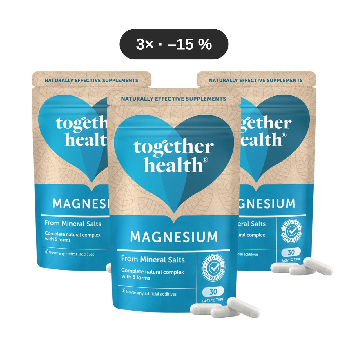 Dreierpack Magnesium aus dem Toten Meer 30 Kapseln