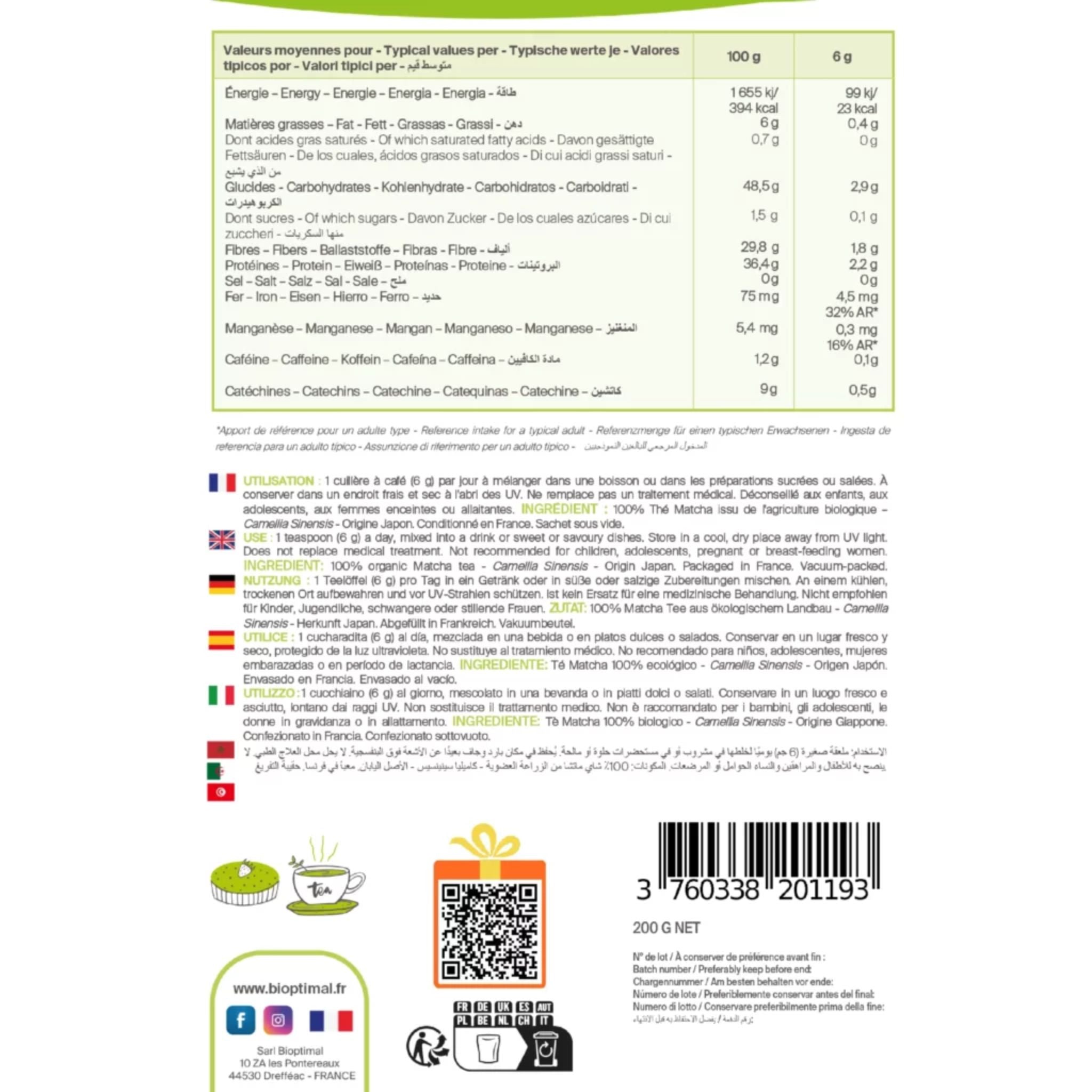 Tè Matcha Giapponese Bio – 200g di Polvere