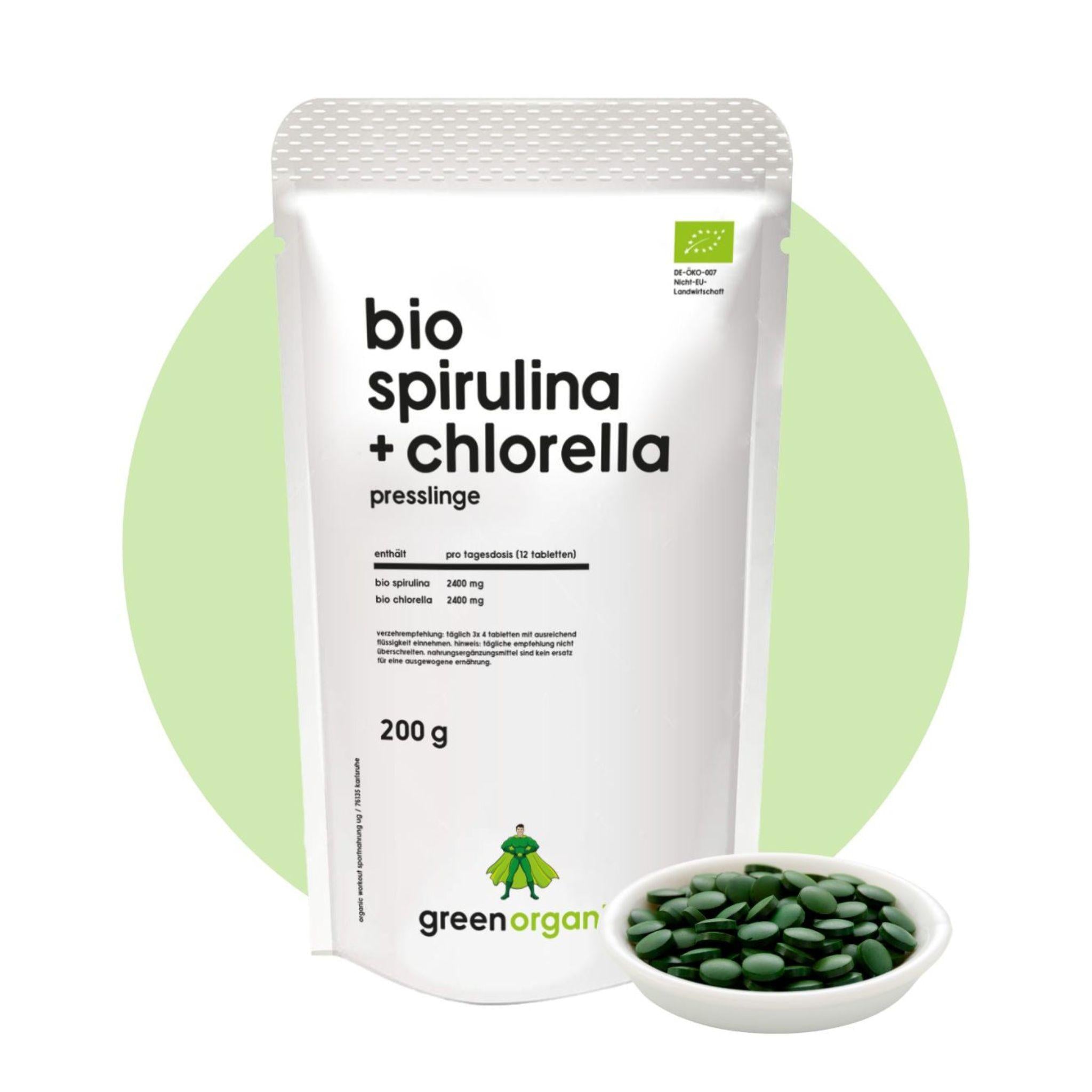 Bio Spirulina & Chlorella Presslinge - 200g