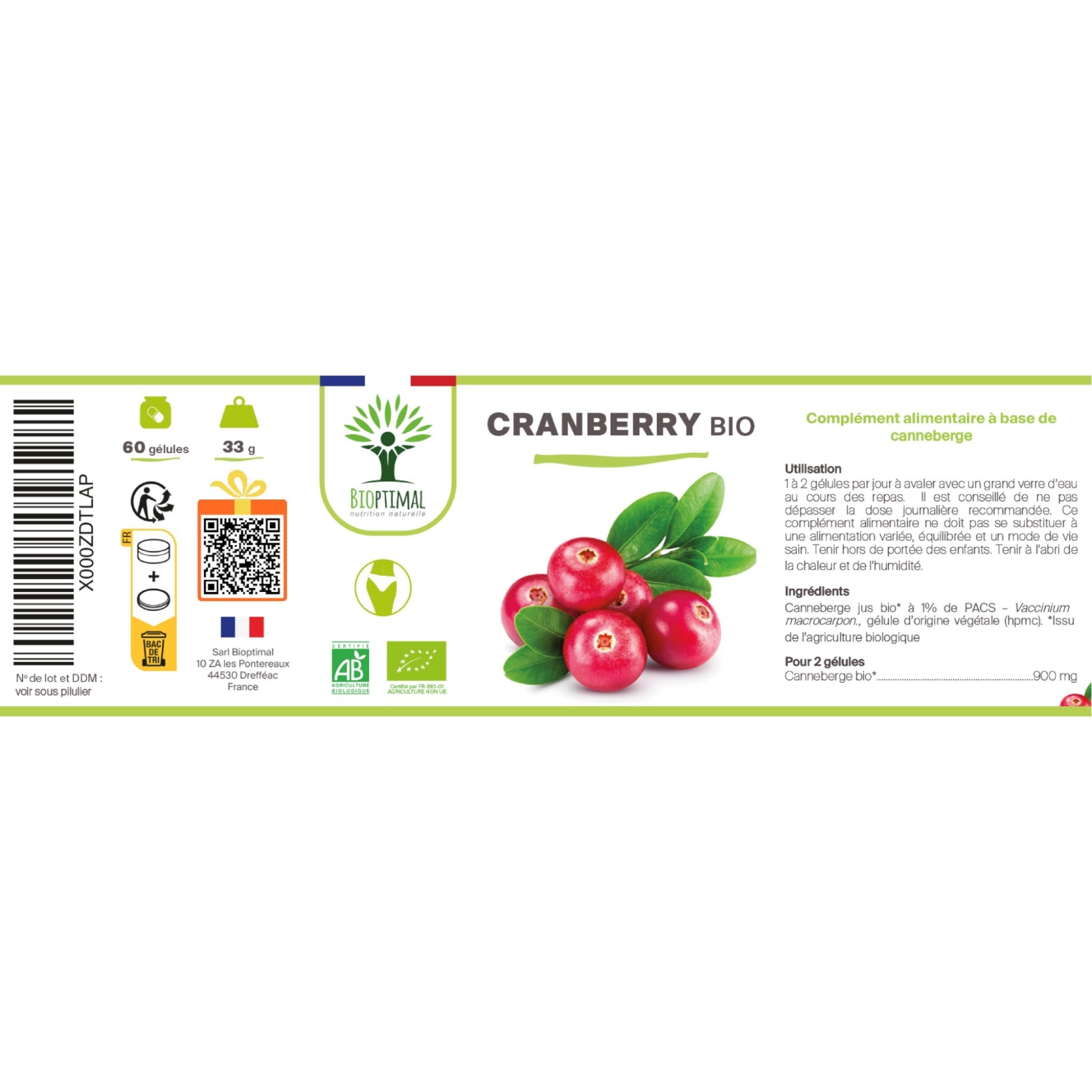 Bio Cranberry - 60 Kapseln - montcalia.ch