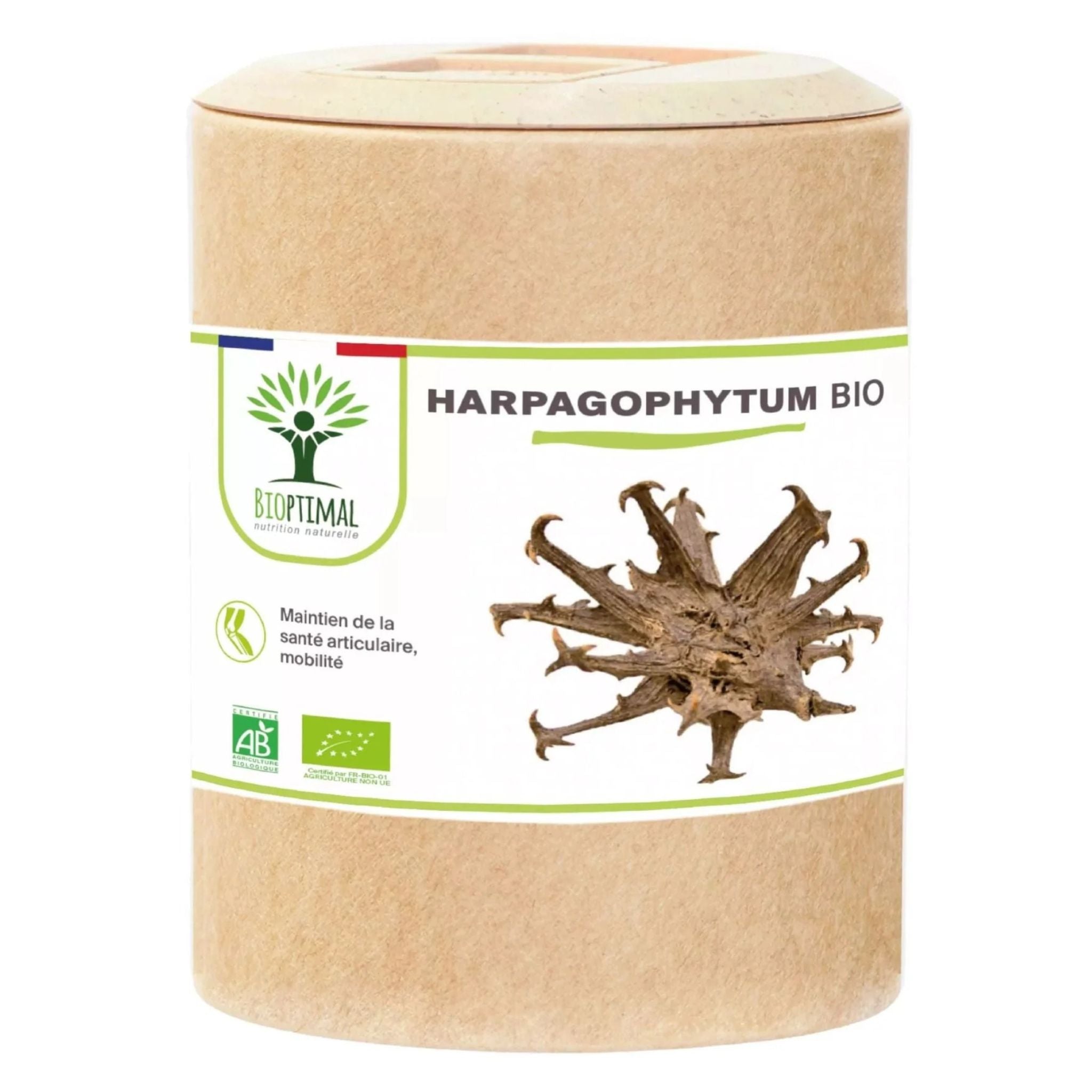 Bio Harpagophytum - 200 Kapseln - Bioptimal - Afrikanische Teufelskralle - Bio - Bioptimal - montcalia.ch