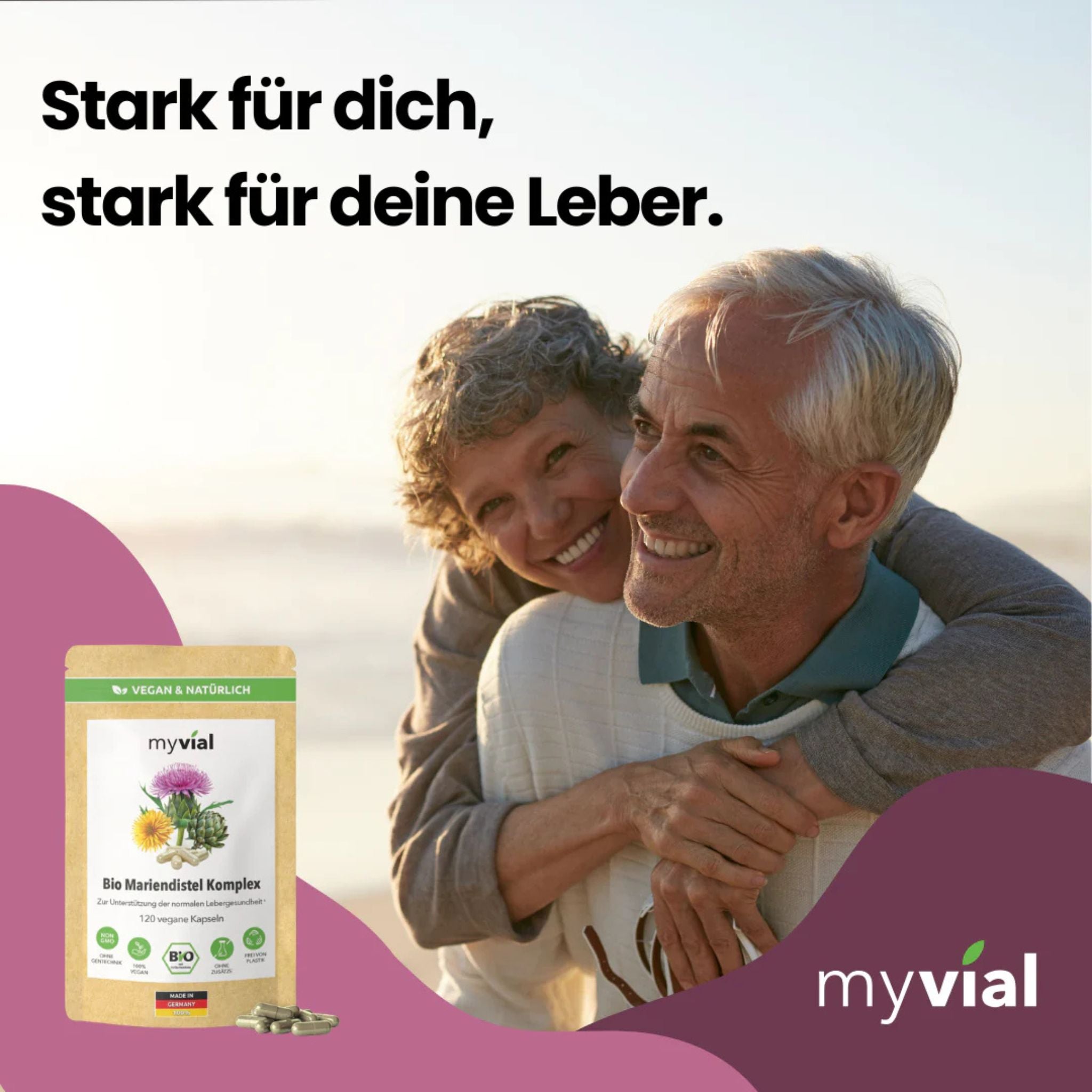 Bio Mariendistel Komplex - 120 Kapseln - myvial - Bio - Entgiftung - EU Bio - montcalia.ch