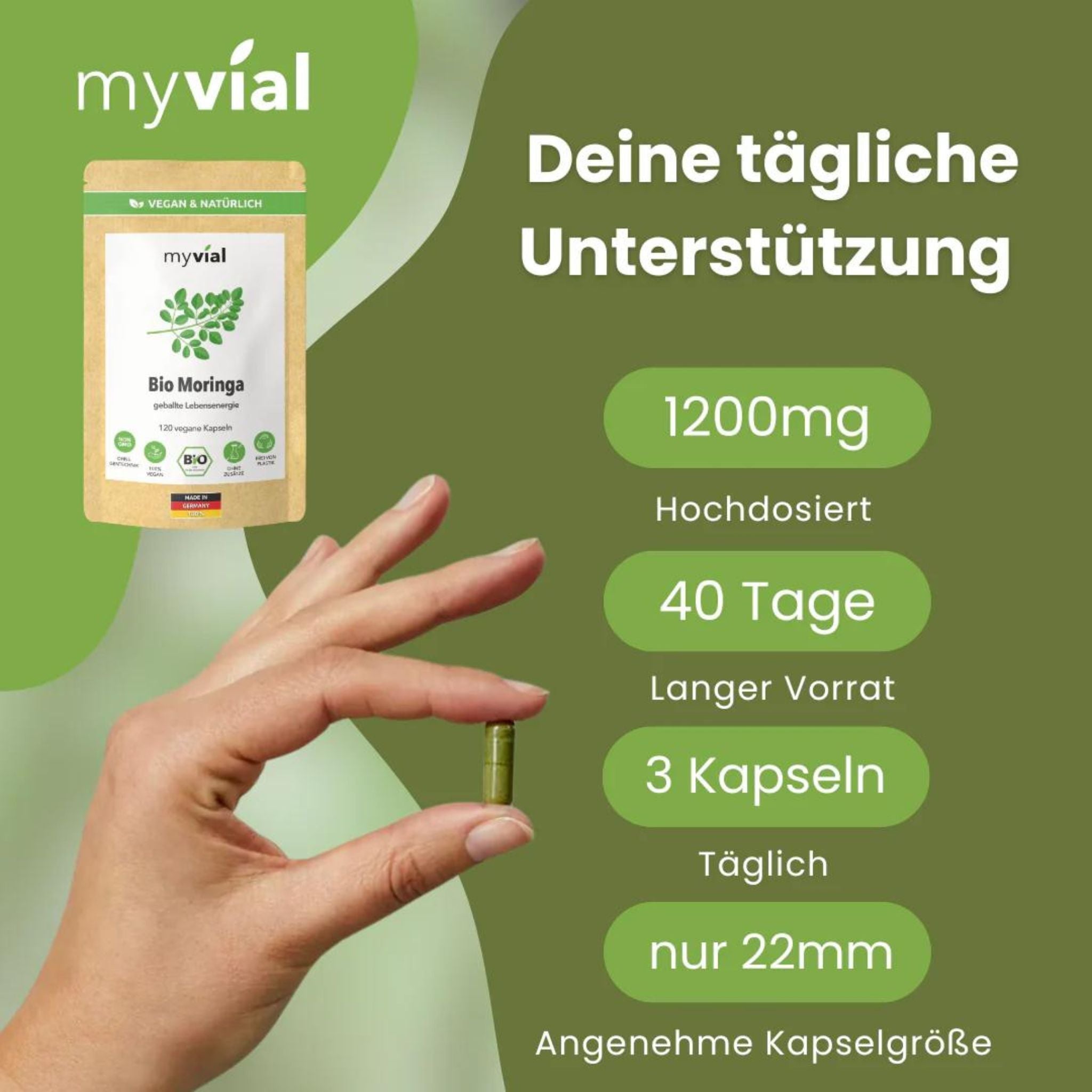 Bio Moringa - 120 Kapseln - montcalia.ch