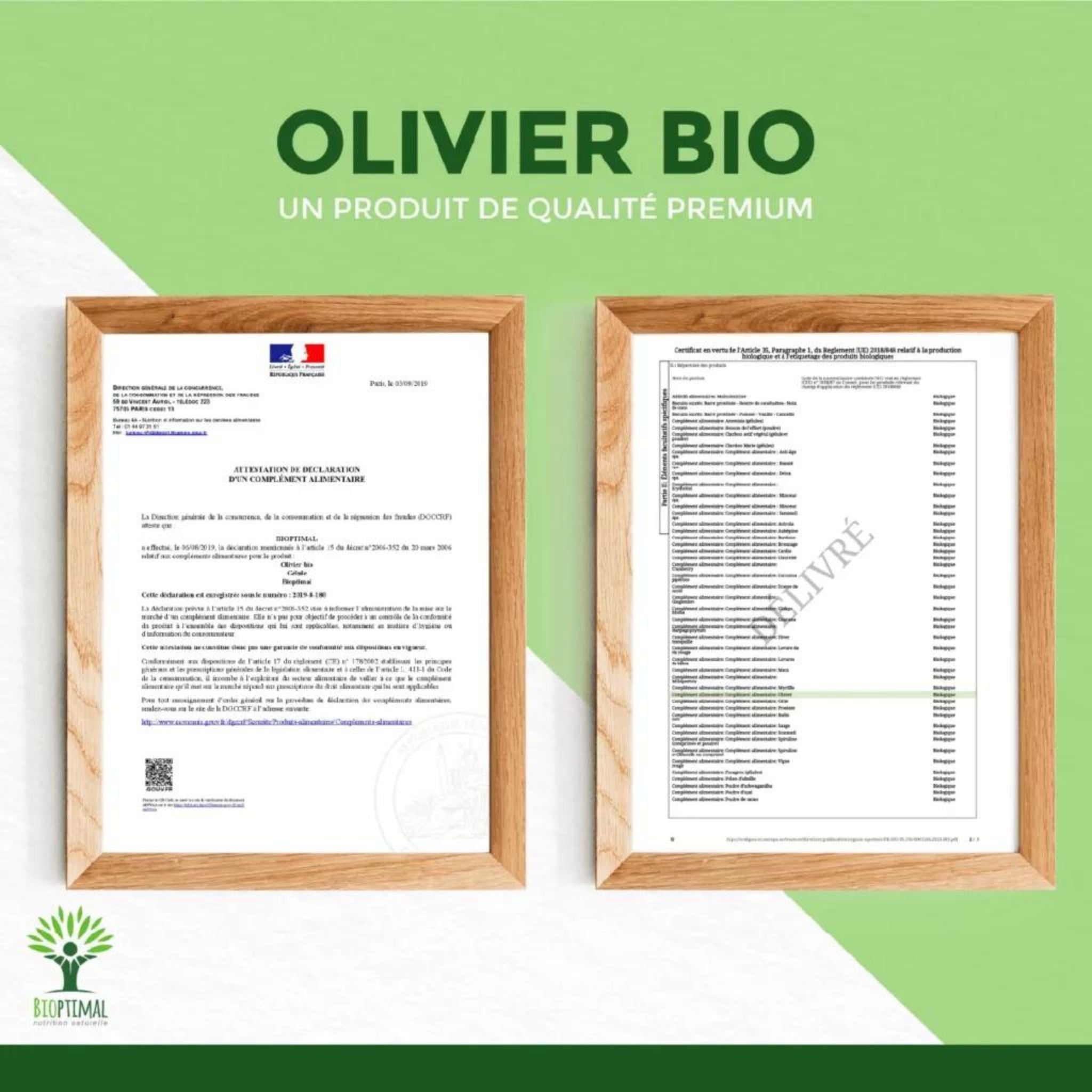 Bio Olivenblatt - 200 Kapseln - Bioptimal - Adaptogen - Bio - Bioptimal - montcalia.ch