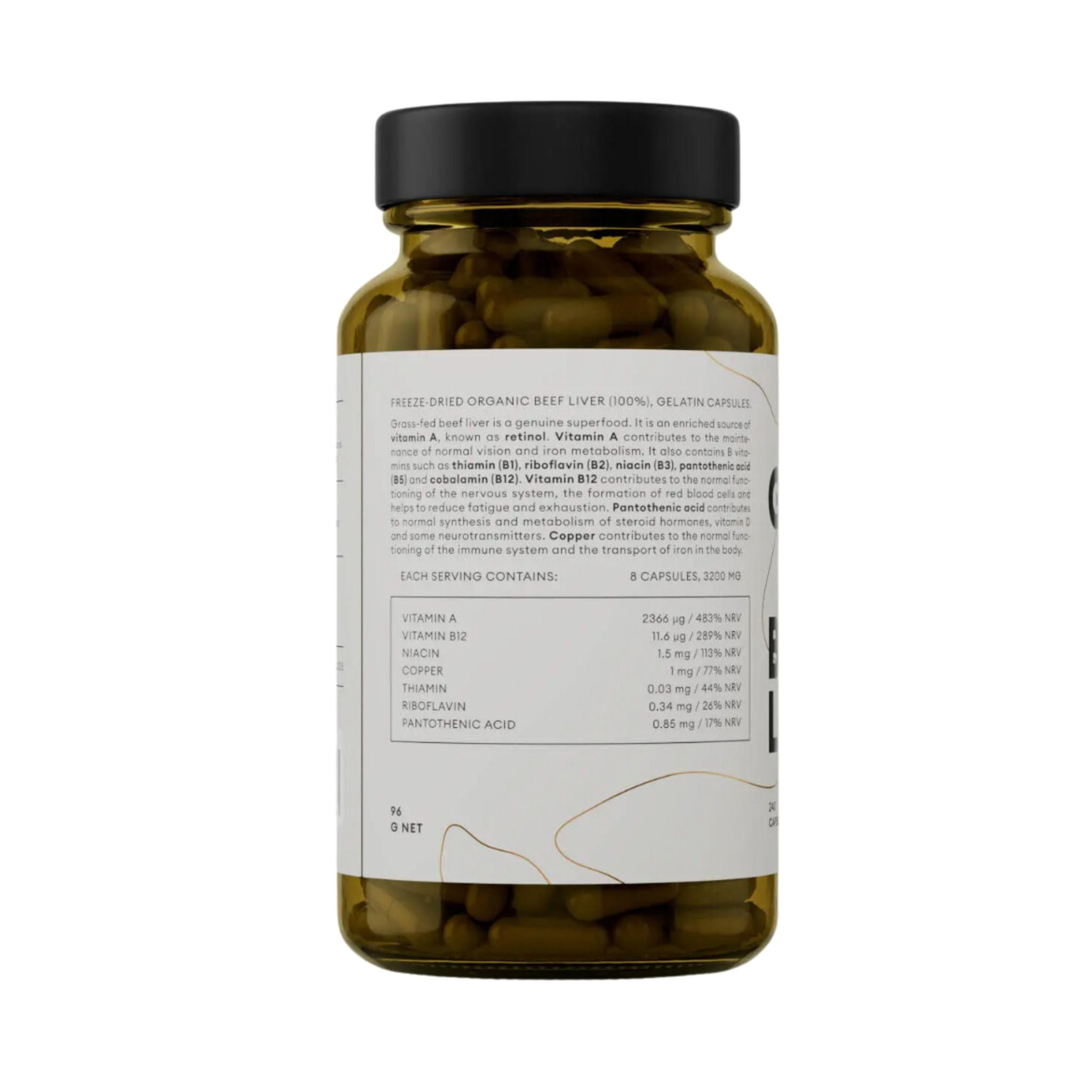 Bio Rinderleber - 240 Kapseln - Nutriest - Bio - Carnivore - Eisen - montcalia.ch