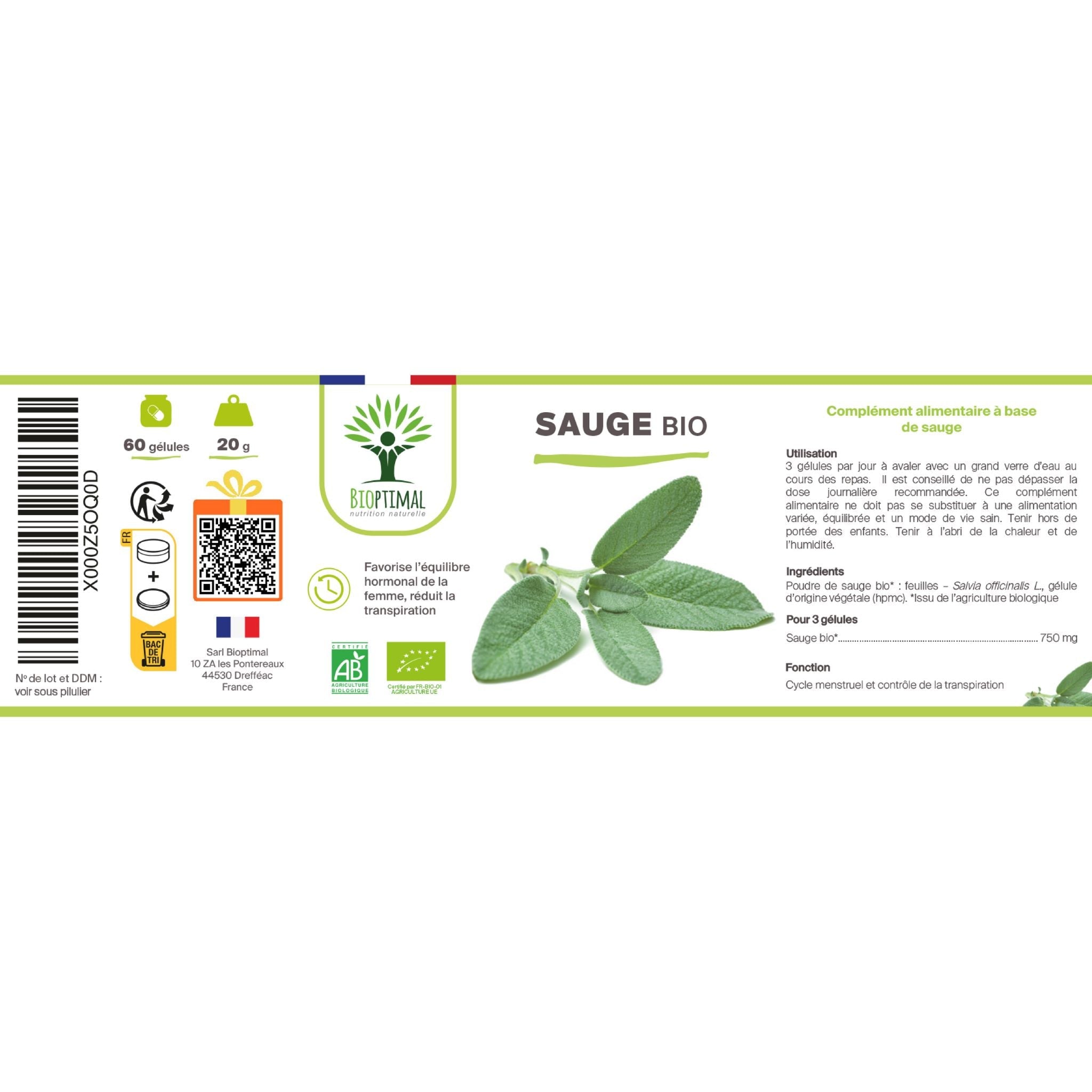 Bio Salbei - 60 Kapseln - montcalia.ch