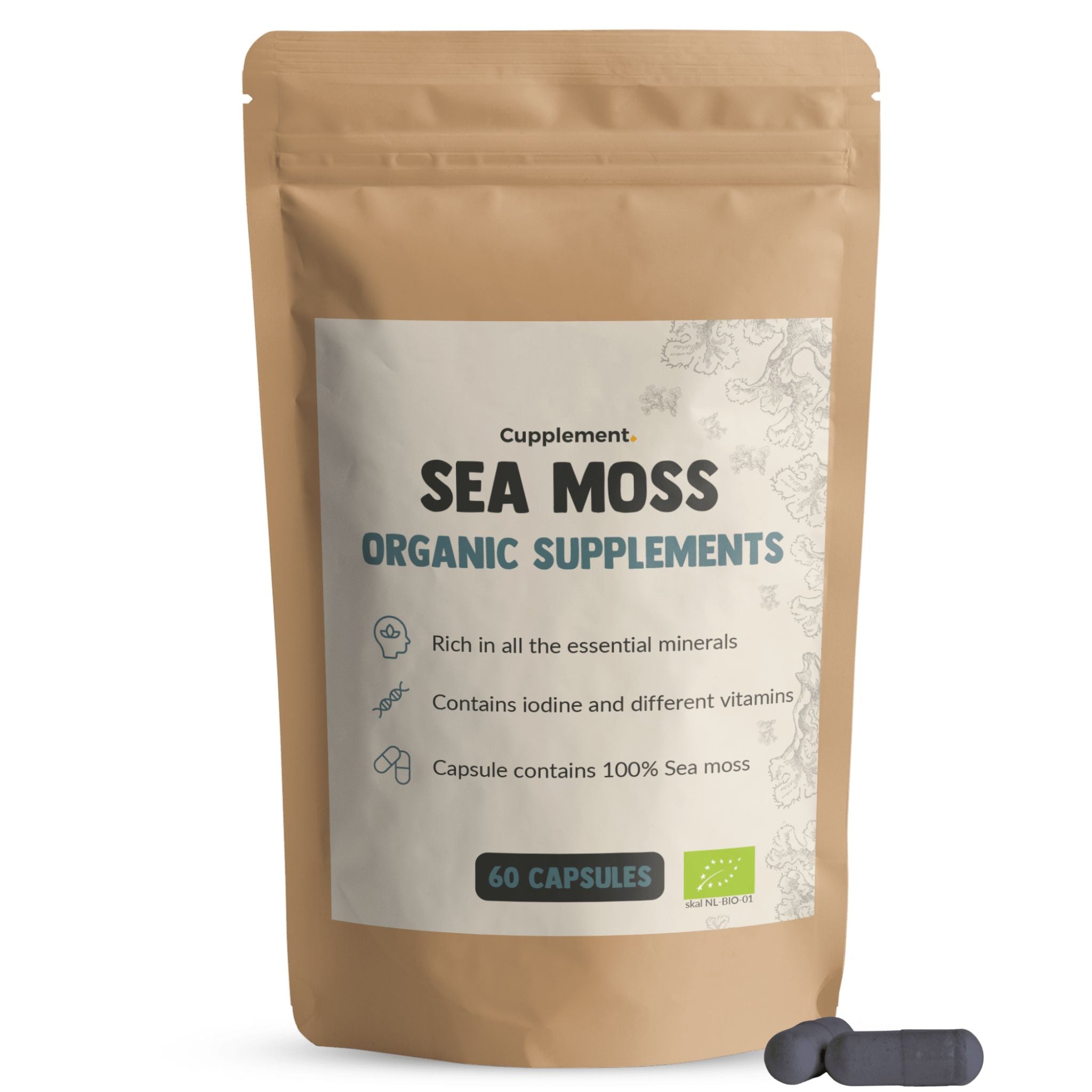 Bio Sea Moss Kraussterntang - 60 Kapseln - montcalia.ch