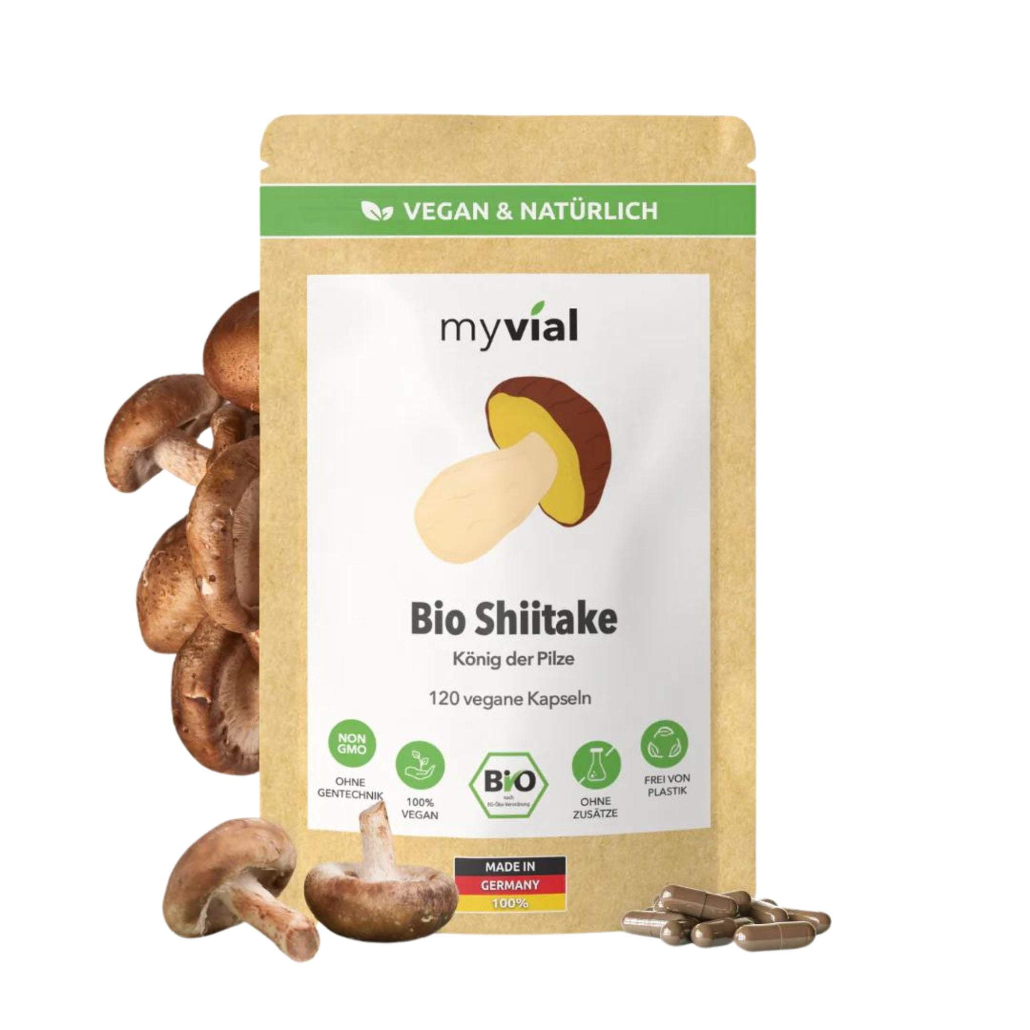 Bio Shiitake - 120 Kapseln - montcalia.ch