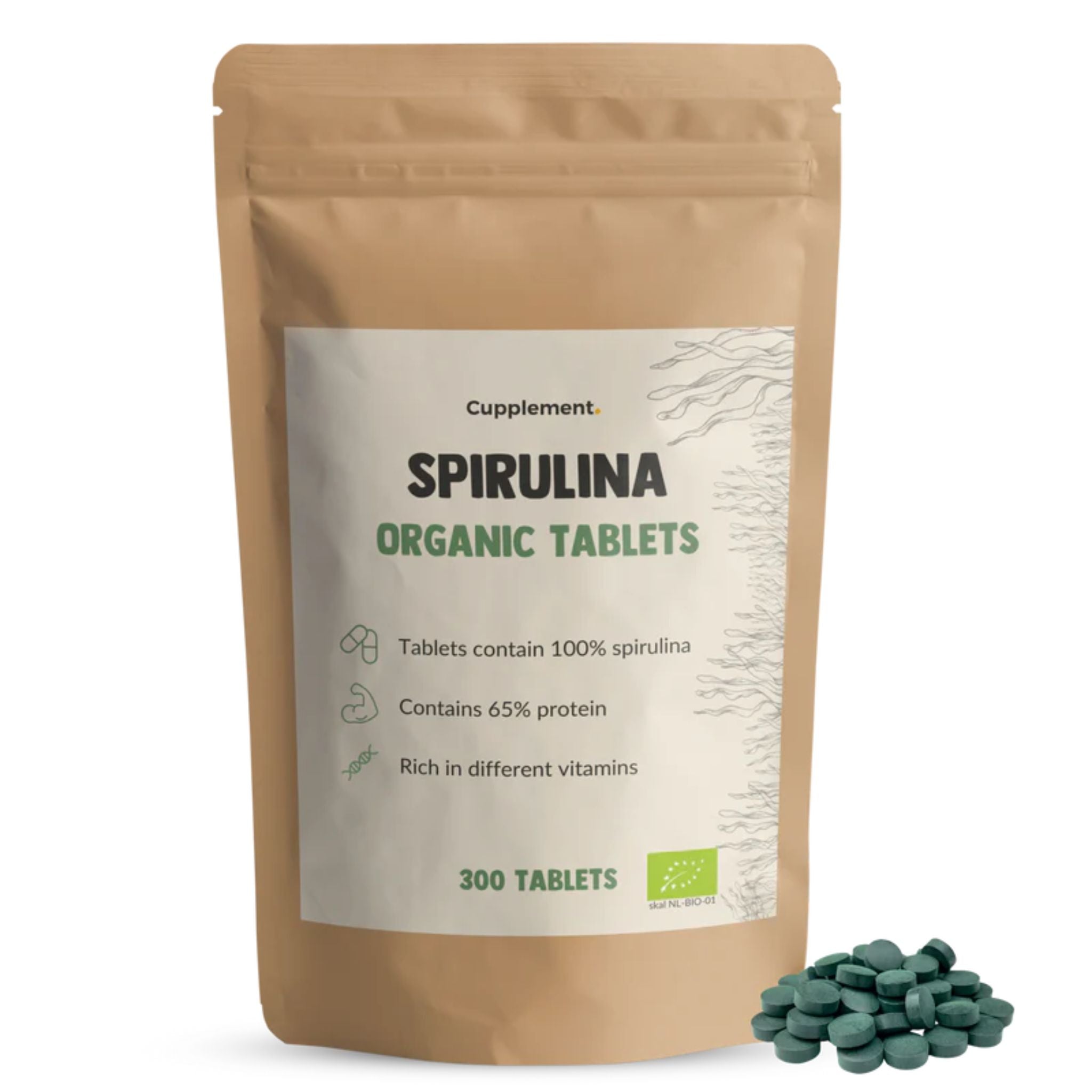 Bio Spirulina - 300 Tabletten - montcalia.ch