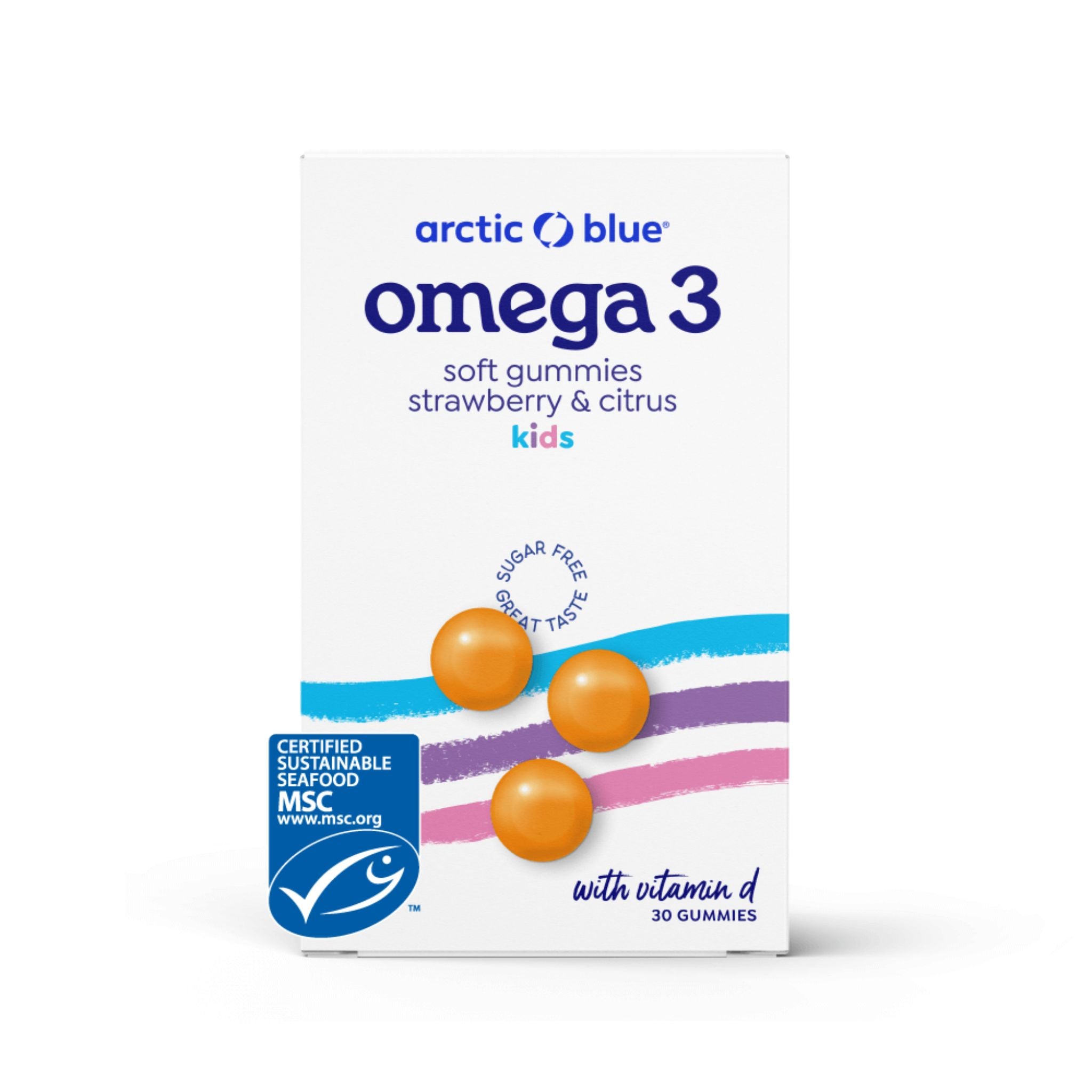 Omega 3 Gummis mit Vitamin D3 für Kinder MSC - 30 Fruchtgummis - montcalia.ch