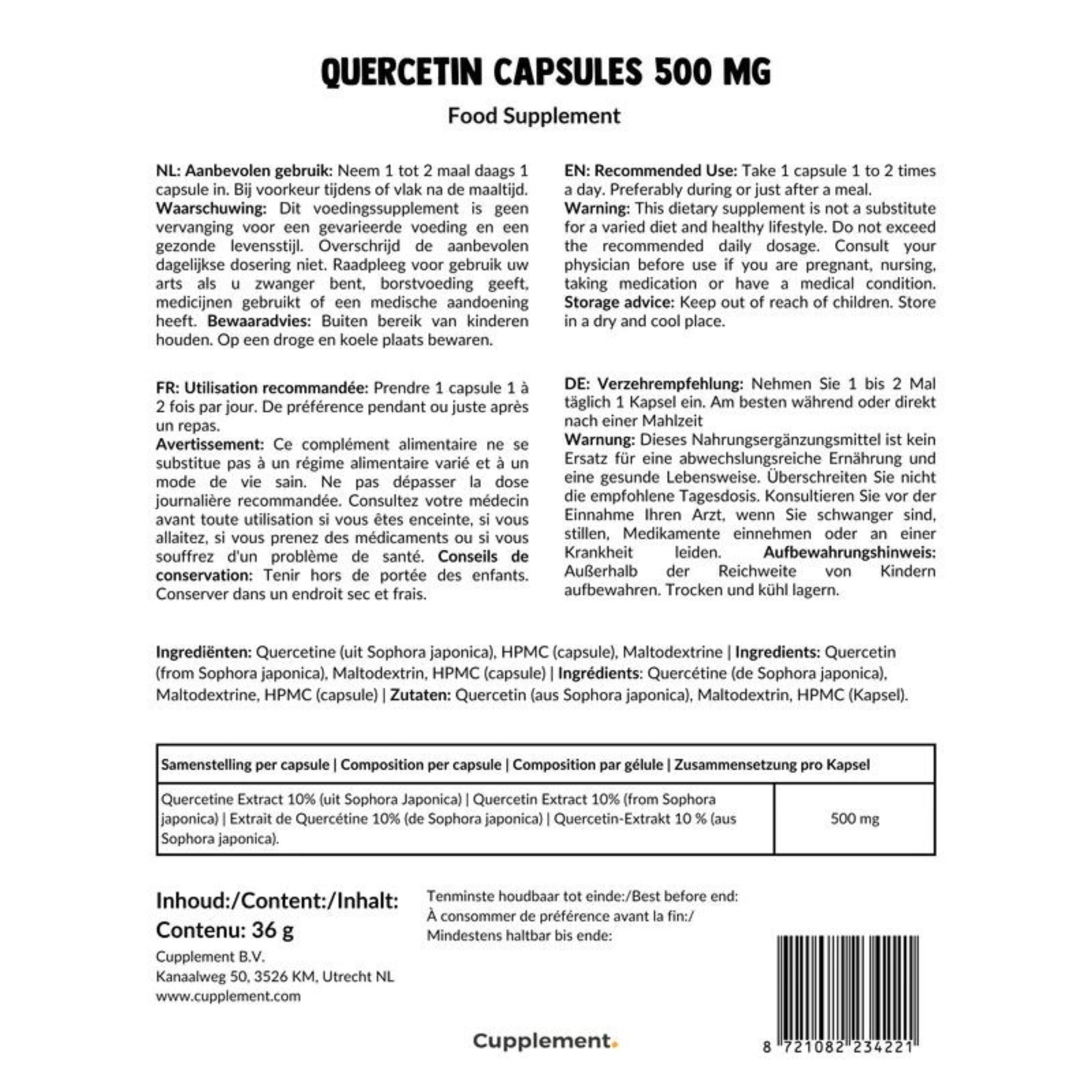 Quercetin Extrakt - 60 Kapseln - montcalia.ch