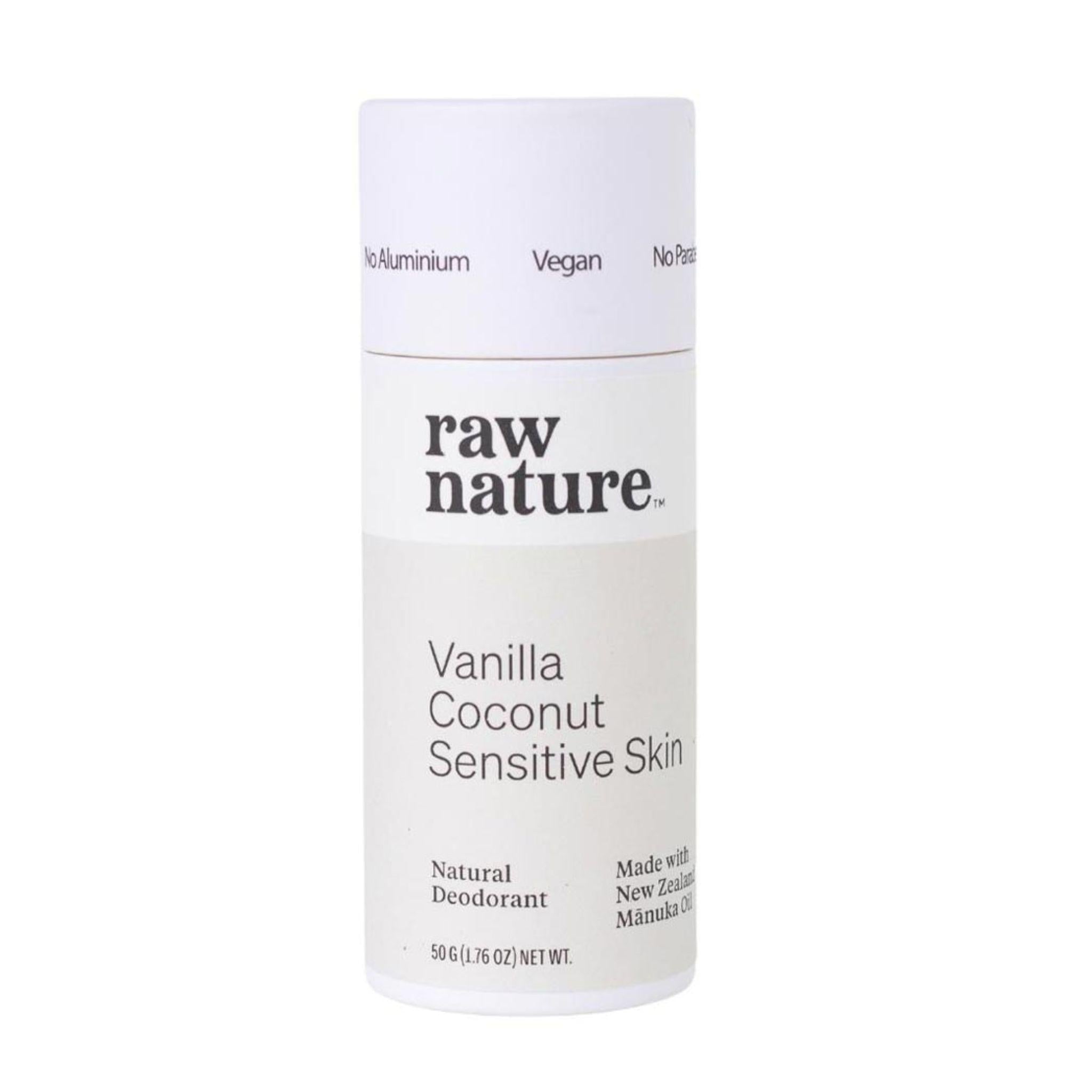 Raw Nature Natürliches Deodorant Vanilla Coconut – Für empfindliche Haut - Raw Nature - Deo - Kokos - Kokosöl - montcalia.ch